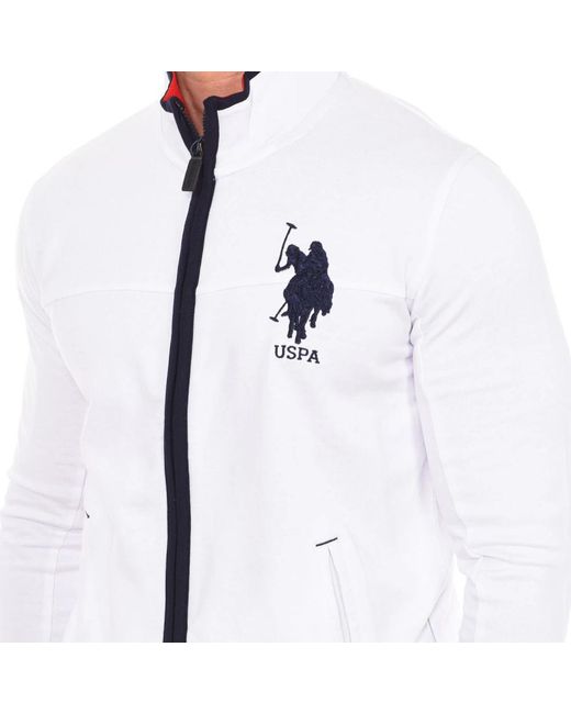 U.S. POLO ASSN. White Zip-Throughs for men