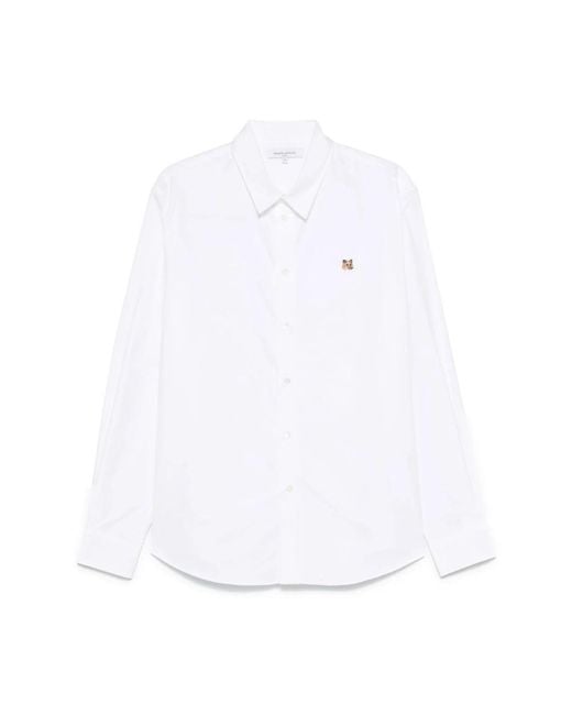 Maison Kitsuné White Formal Shirts for men