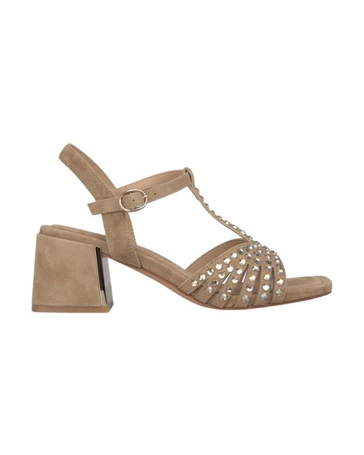 Alma En Pena. Metallic High Heel Sandals
