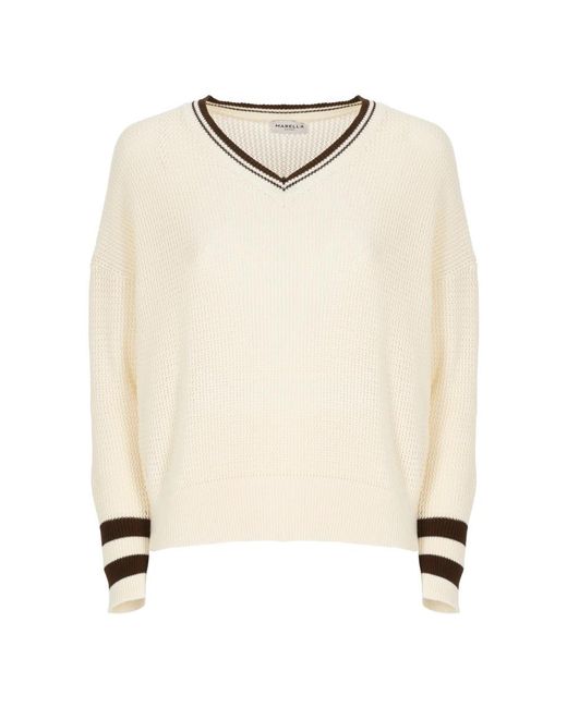 Marella Natural V-Neck Knitwear