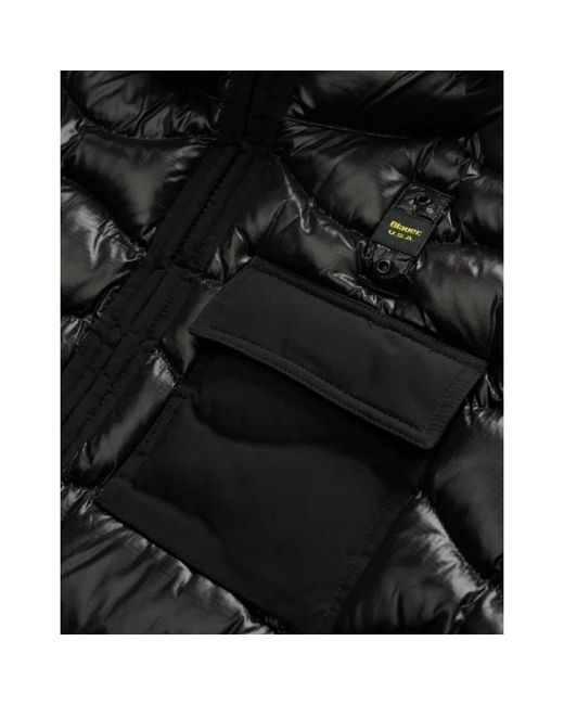 Winter Jackets Blauer de hombre de color Black
