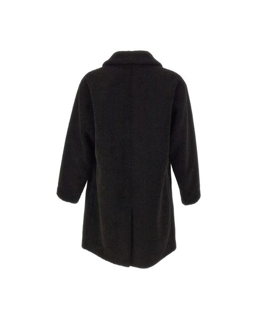 Herno Jassen ,Zwart ,Wol Mohair Wool Singlebreast Coat in het Black voor heren