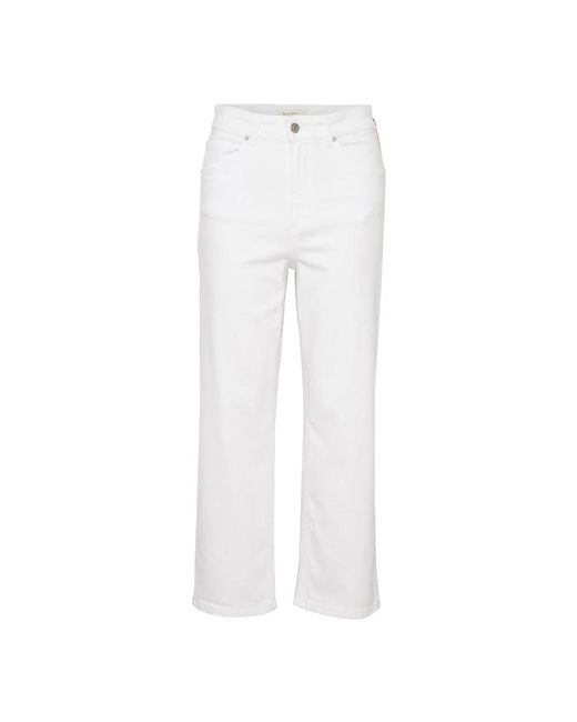 Part Two White Straight Jeans