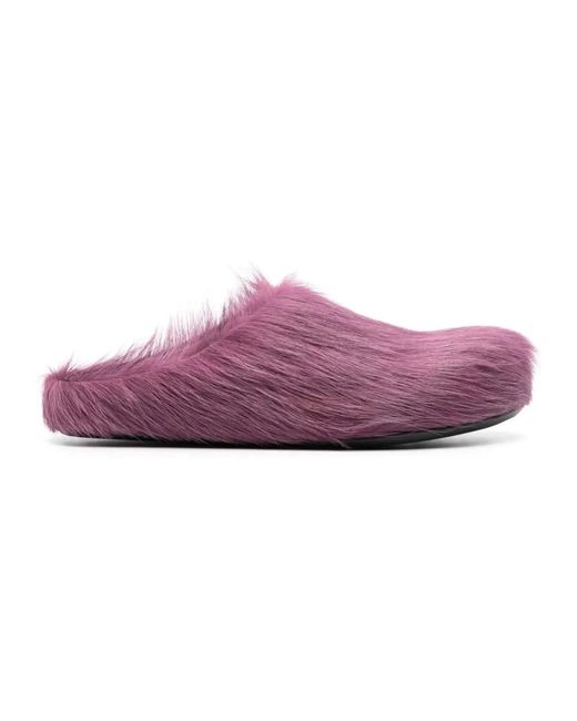 Marni Schoenen ,Roze ,Mauve Comfortabele Instap Sandalen in het Purple