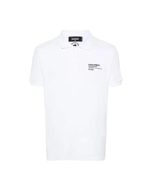 DSquared² White Polo Shirts for men