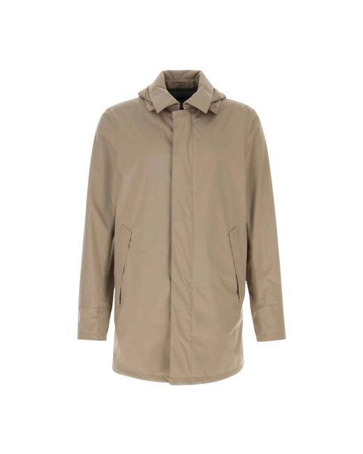 Herno Jassen ,Polyester Coats in het Natural voor heren