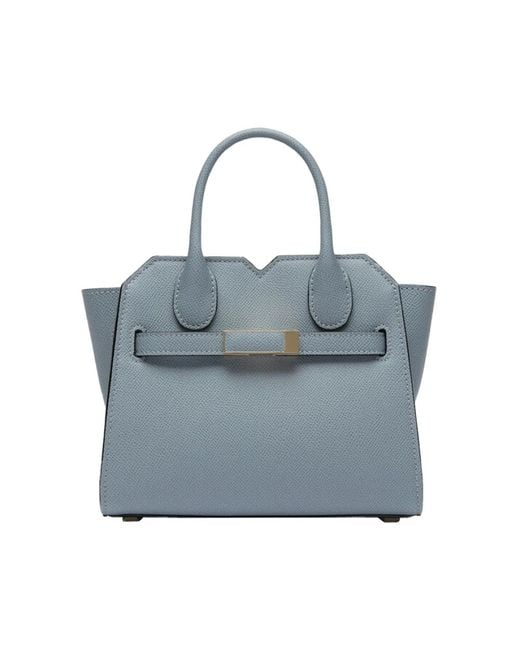 Valextra Blue Blaue Crossbody Micro Tasche
