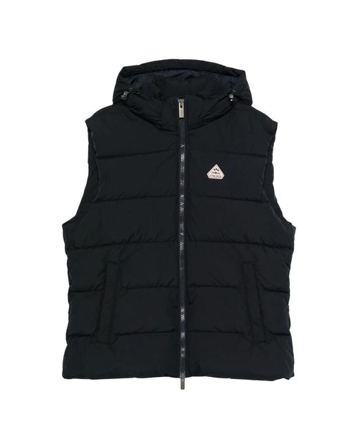 Pyrenex Jassen ,Zwart ,Polyester Spoutnic Mini Ripstop Hooded Vest in het Black voor heren