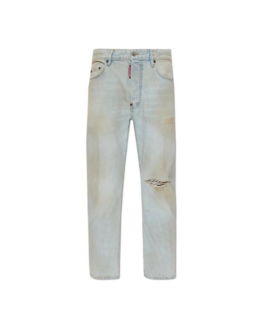 DSquared² Jeans ,Blauw ,Straight Jeans in het Gray voor heren