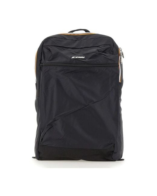 K-Way Black Backpacks for men