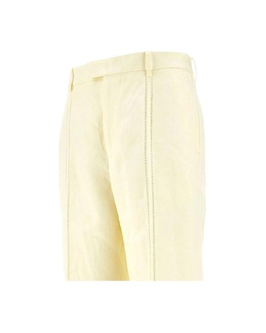 Bottega Veneta Yellow Wide Trousers