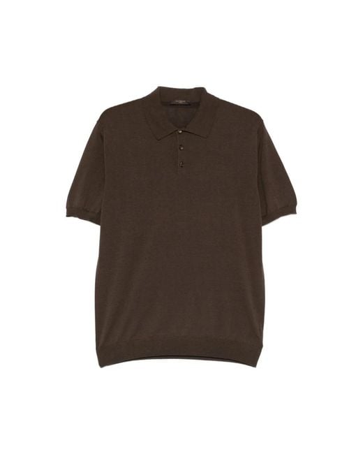 Zanone Brown Polo Shirts for men