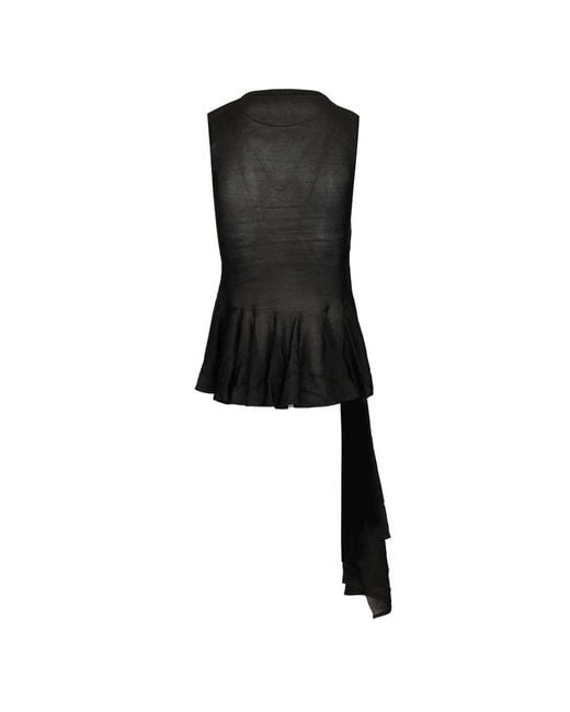 Alaïa Black Sleeveless Tops