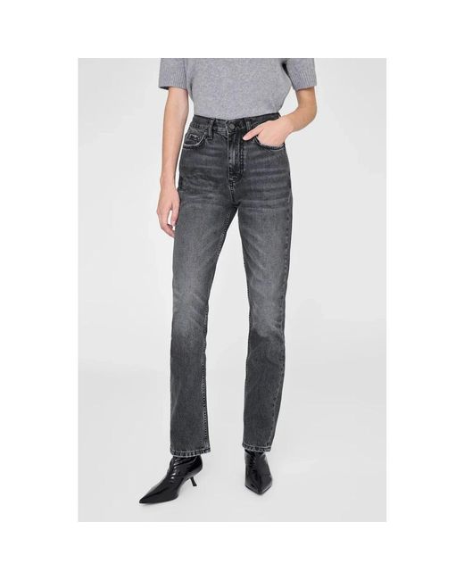Anine Bing Gray Straight Fit Jeans