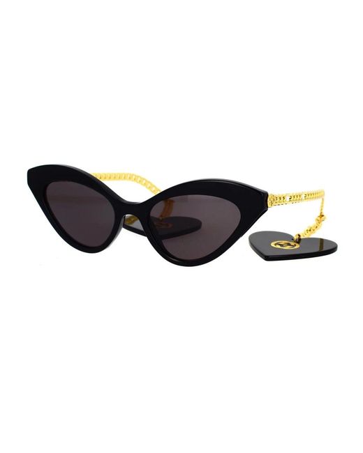 Gucci Black GG0978S Metal And Acetate Cat-eye Sunglasses
