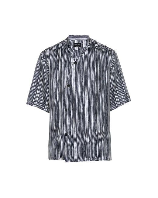 Giorgio Armani Gray Short Sleeve Shirts for men