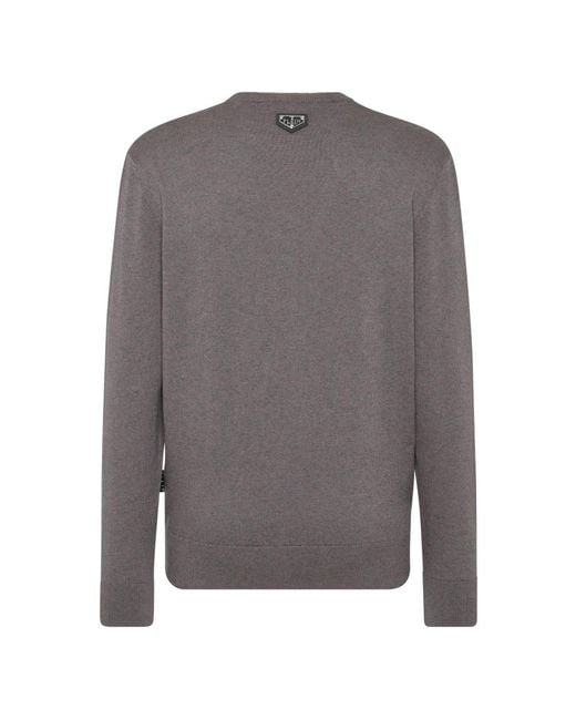 Philipp Plein Pullover Ronde Hals in het Gray voor heren