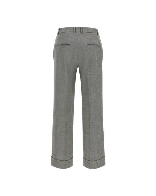 Alberto Biani Gray Wide Trousers