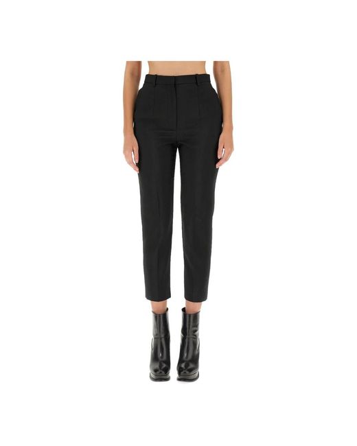 McQueen Black Cropped Trousers