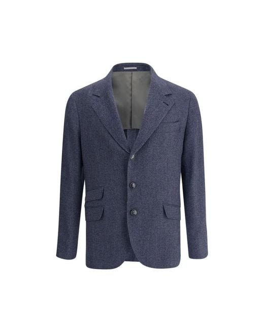 Brunello Cucinelli Blazers in het Blue voor heren