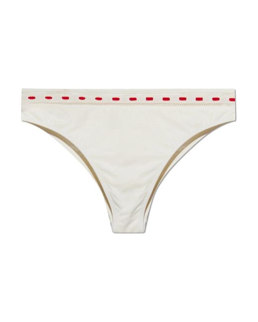 Posse Badmode ,Wit ,Polyester Pia Bottom in het Natural