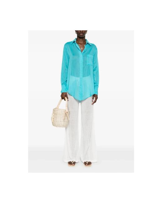 P.A.R.O.S.H. White Wide Trousers