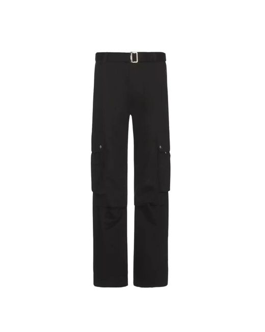 Jacquemus Black Straight Trousers for men