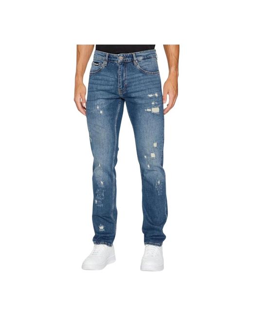 Jeans slim fit jeans Just Cavalli pour homme en coloris Bleu Lyst