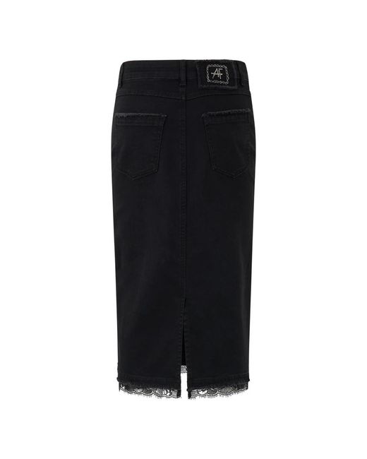 Alberta Ferretti Black Denim Skirts