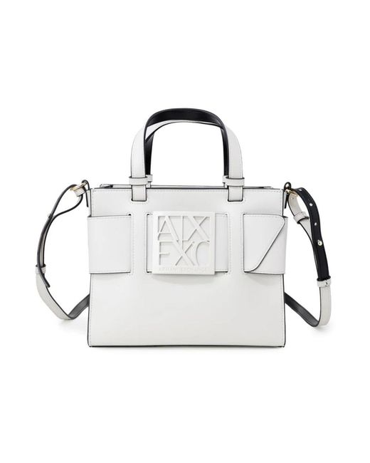 Armani Exchange White Shoulder Bags