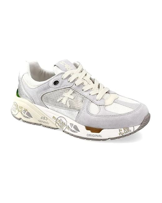 Premiata Mase Pelle E Camoscio in White für Herren