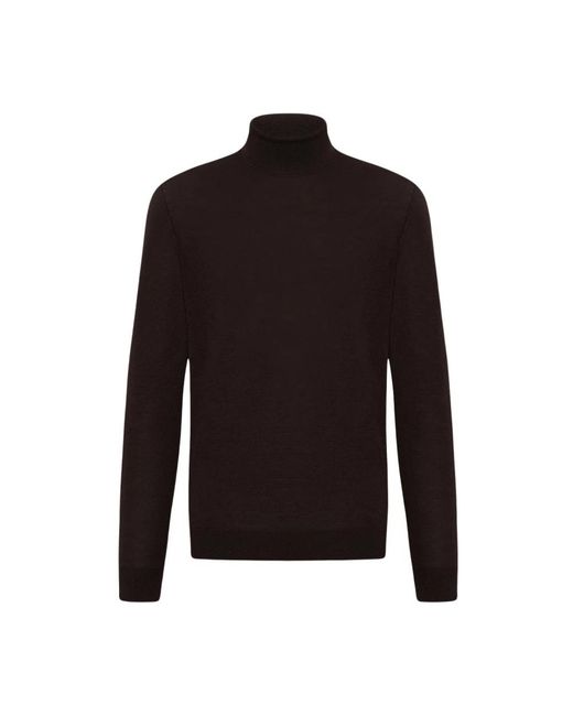 Kiton Diamond Polo Neck Top in het Black voor heren