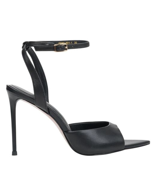 ESTRO Black High Heel Sandals