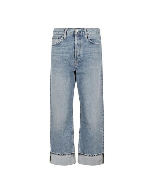 Jeans > cropped jeans Agolde en coloris Blue
