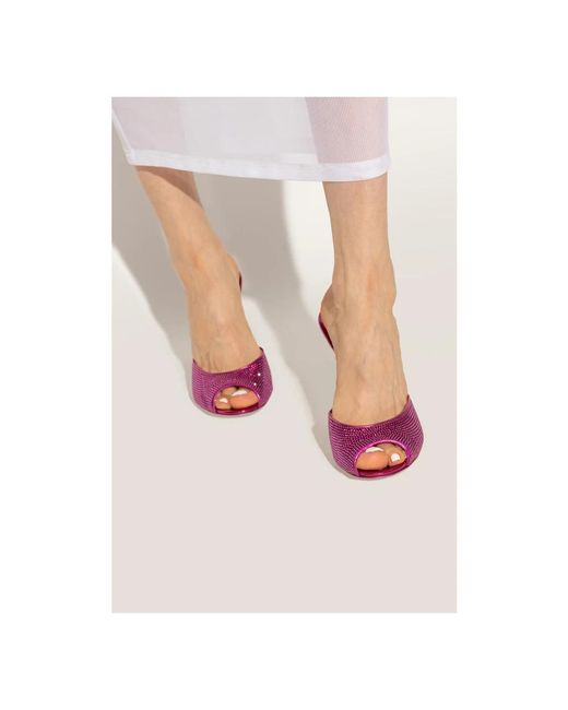 Dolce & Gabbana Purple Heeled Mules