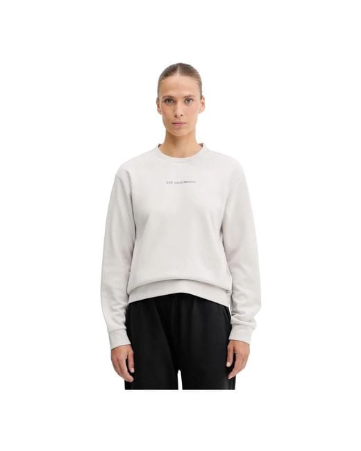 EA7 Logo Sweatshirt in het White