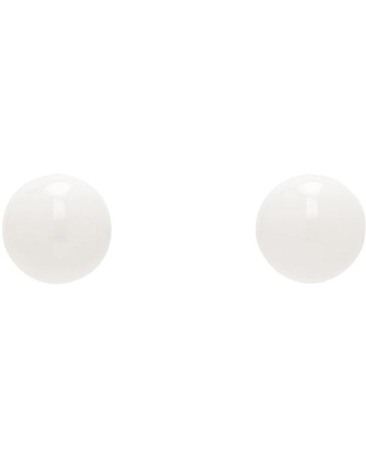 Dries Van Noten White Earrings