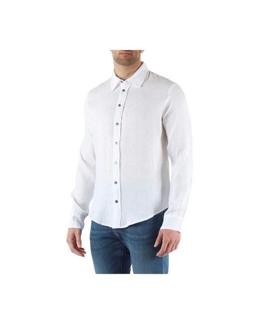 Alpha Studio White Casual Shirts for men