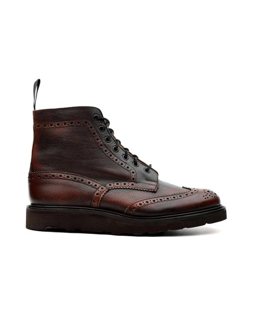 Tricker's Brown Lace-Up Boots for men