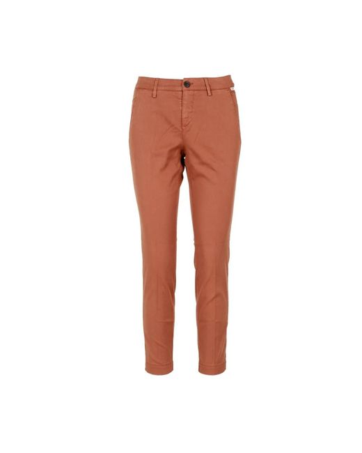 Pantalones de algodón con bolsillos y cremallera Roy Rogers de color Brown