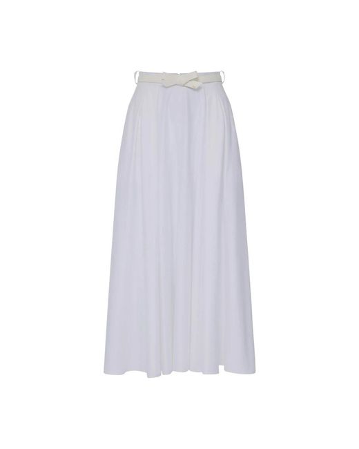 Elisabetta Franchi White Maxi Skirts