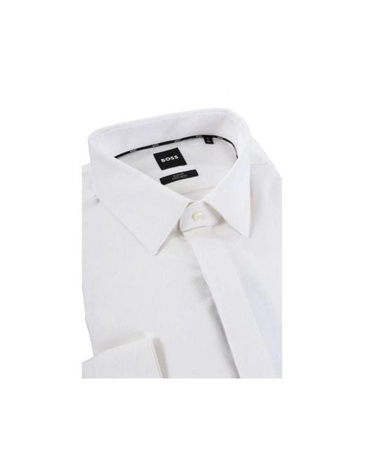 Boss White Formal Shirts for men