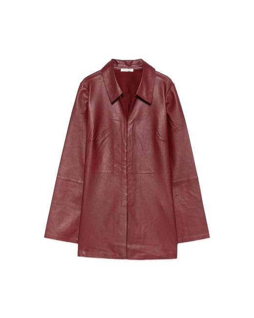By Malene Birger Red Leather Jackets
