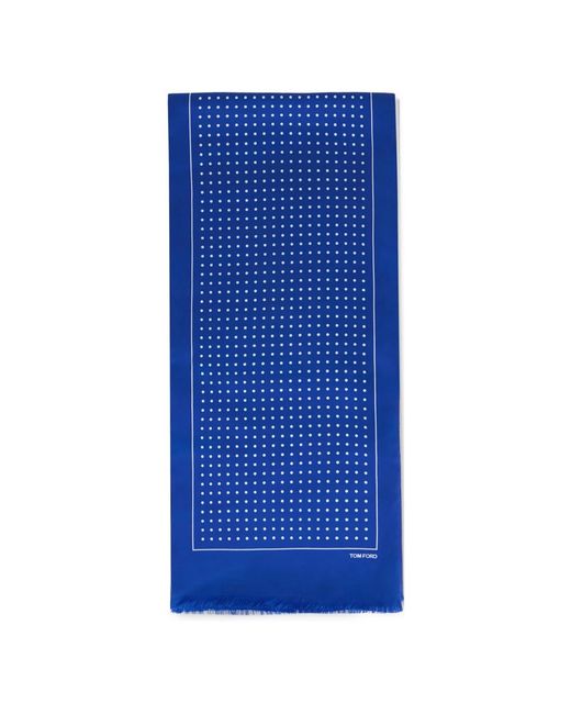 Tom Ford Blue Silky Scarves for men