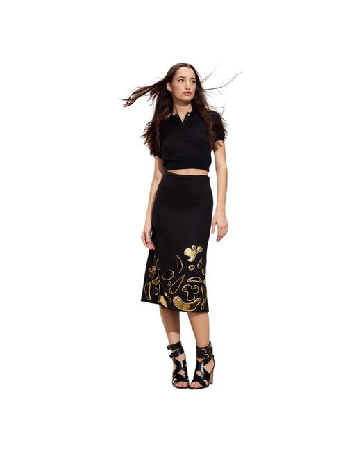 Midi Skirts Cynthia Rowley en coloris Black