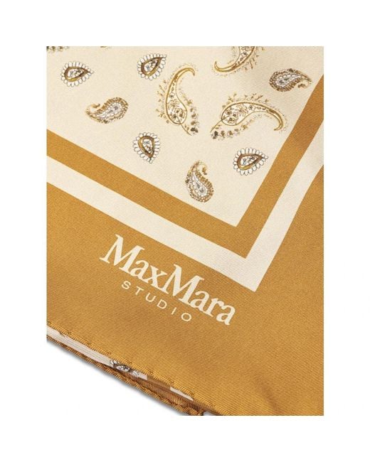 Max Mara Metallic Silk Scarves