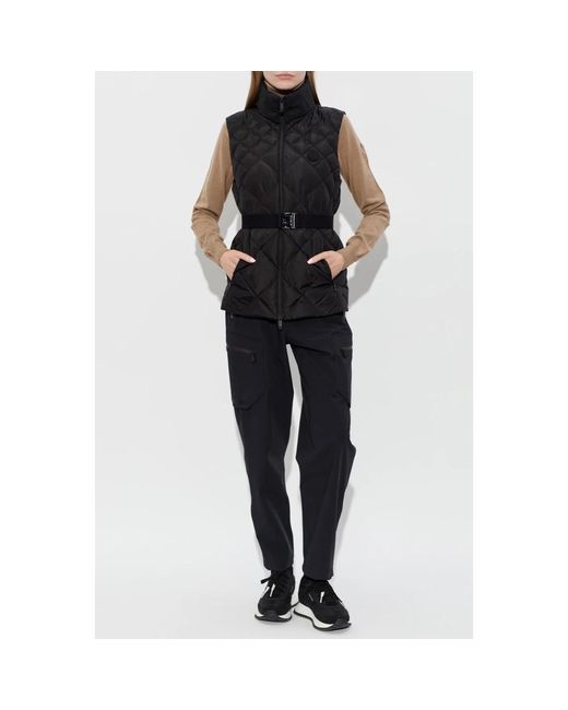 Moncler Jassen ,Zwart ,Leer Bignonia Down Vest in het Black