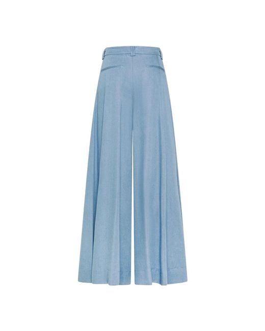 Cruna Blue Wide Trousers