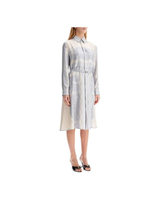 Versace Gray Shirt Dresses