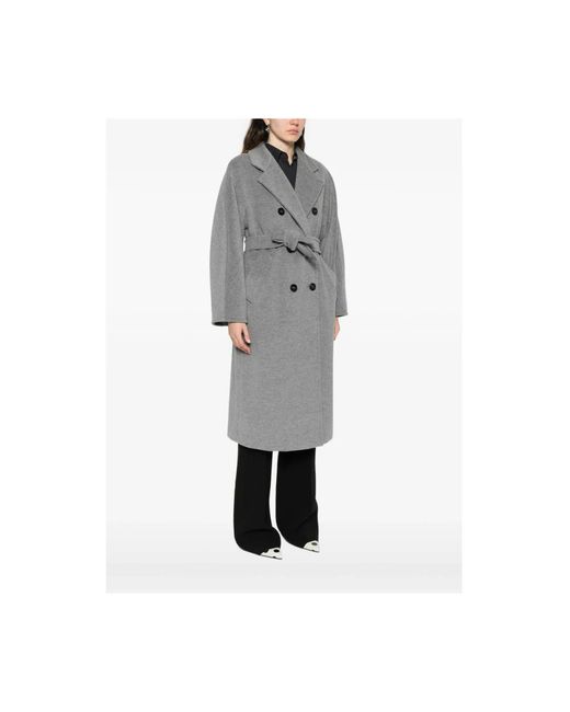 Max Mara Jassen ,Grijs ,Wol Madame 806 018 Jas in het Gray